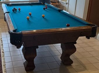 RARE Thea Industries Pool Table with Inlayed Indian Head Pennies
