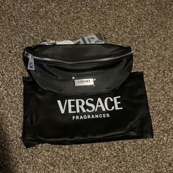 Versace men’s black belt bag