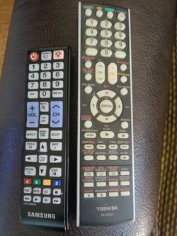 Samsung ..Toshiba remote controls both work