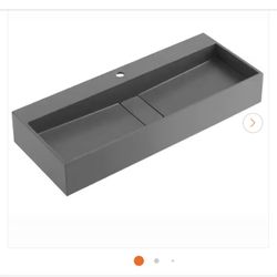Serene Valley 40" Matte Gray Floating Sink 