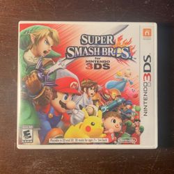 Super Smash Bros (Nintendo 3DS, 2014) Complete With Manual 