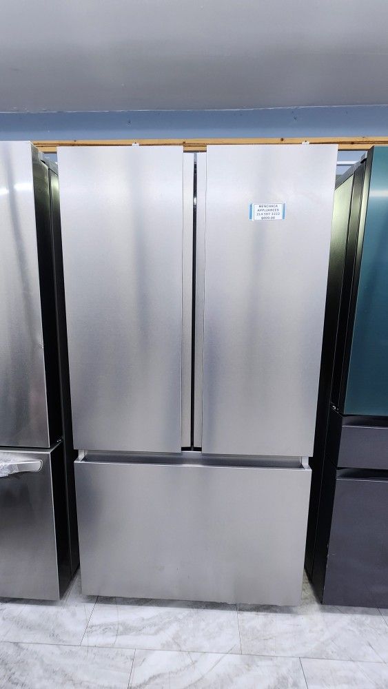 HISENSE 3 FRENCH DOOR REFRIGERATOR WITH ICE MAKER 1YEAR WARRANTY 1AÑO DE GARANTIA POR ESCRITO