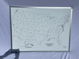 Magna Map United States Whiteboard Education Magnetic 