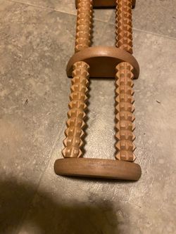 Pursonic Wooden Foot Massager with Dual Rollers