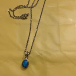 Handmade Silver Pendant Necklace 9inch