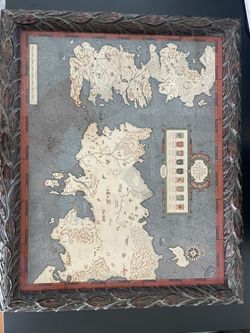 Game Of Thrones Framed Map 19” x 23”