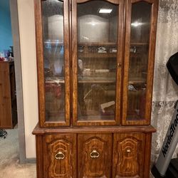 Antique China Cabinet 2 Pieces