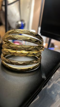 Bangles Gold-plated yellow gold 7 Pcs./  Semanario