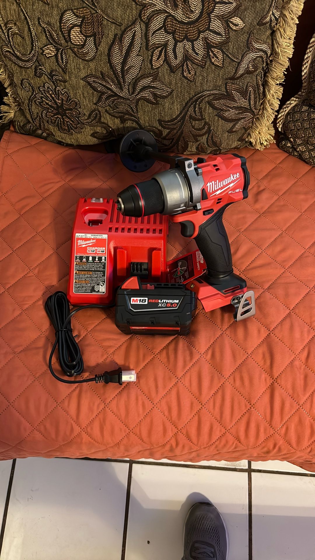 Milwaukee M18 Hammer Drill With XC5.0 & Dual Charger