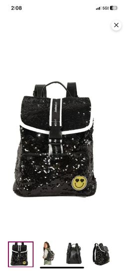 Justice Girls Black Sequin Mini Backpack