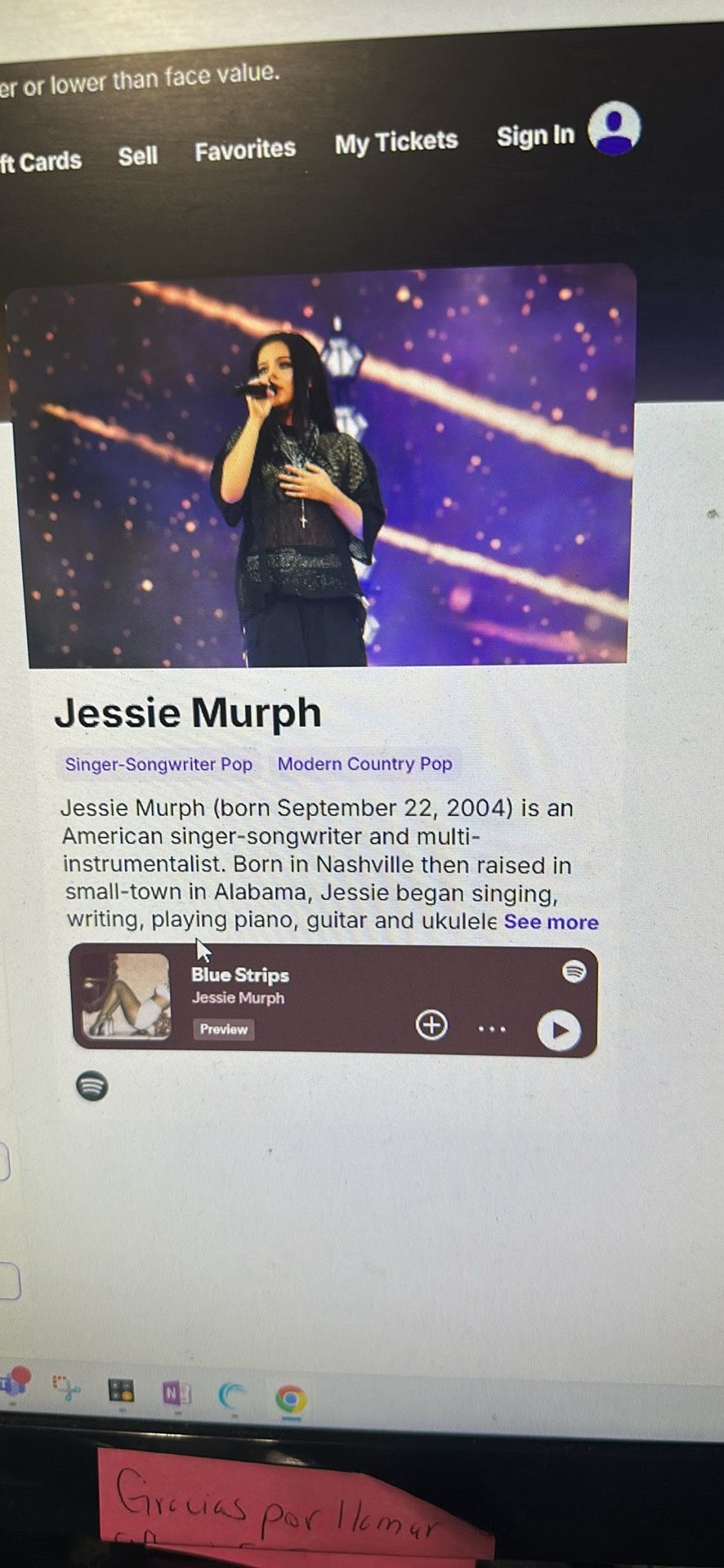 Jessie Murph 4 Concert Tickets
