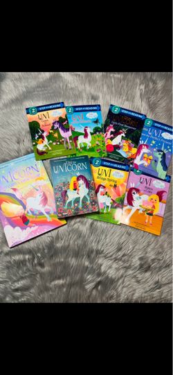 Uni the unicorn book bundle. Some light damage to outside of books. $20