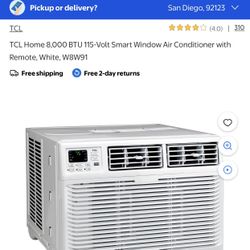 TCL Home 8000 BTU 115- Volt Smart Window Air conditioner 