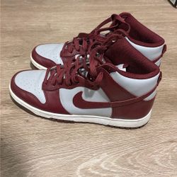 Size-9.5 Nike Dunk High Retro "Dark Beetroot"