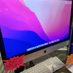 Apple iMac 2017 27" 5K Retina Intel Quad-Core , 32GB Ram, 1.02 TB Fusion Drive, AMD Radeon Pro 570 4GB Graphics, mocOS Monterey, Apple Wirele