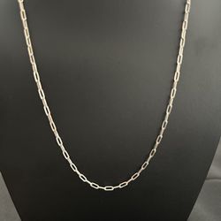 Silver paper clip chain