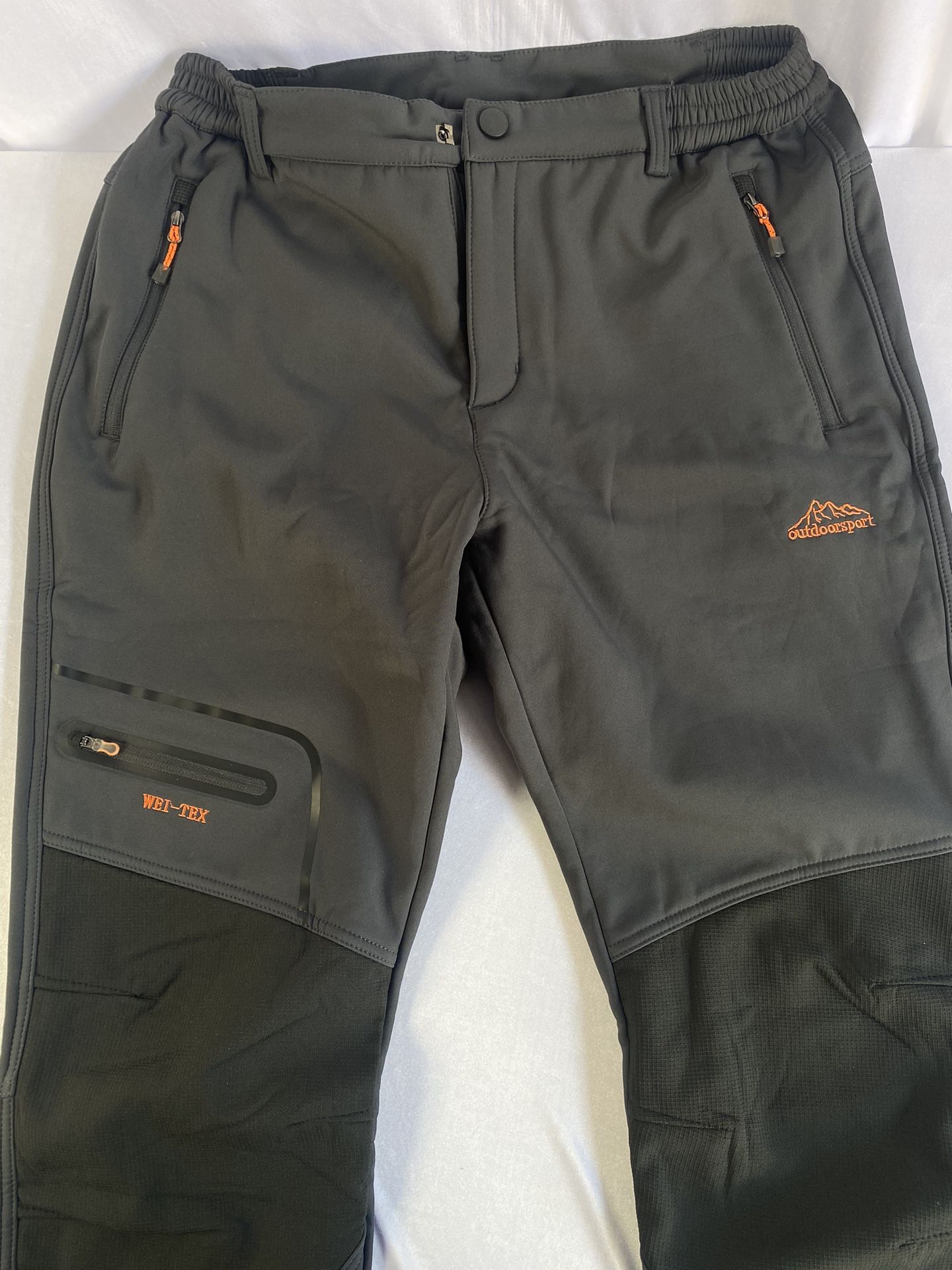 OutdoorSport Wei-Tex Men’s Black Fleece Lined Hiking/Snow Pants