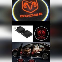 2 Dodge Ram Universal Wireless Door Projector Ground Lights  Easy Install  Uses AAA batteries Not Included SHIPPING AVAILABLE