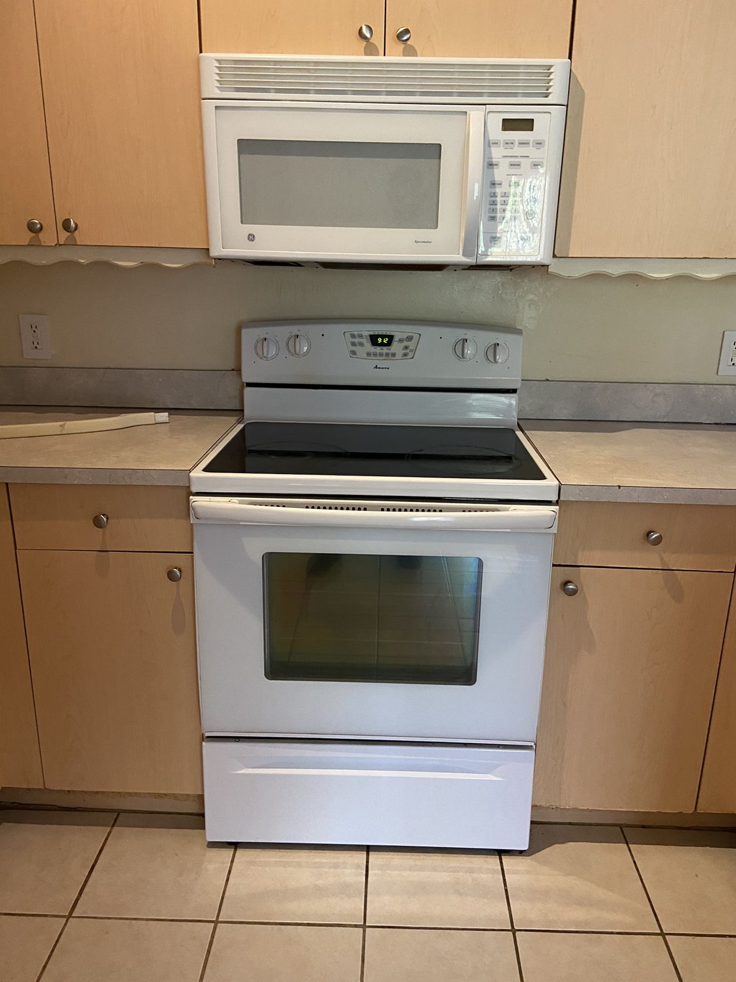 Stove and microwave fridge and dishwasher