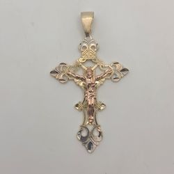 14k Gold Crucifix Pendant 