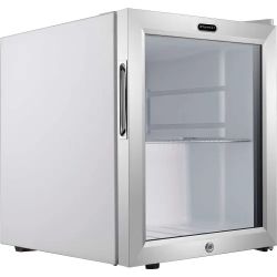 Refrigerator 1.6 Cu Ft Freestanding Drink Mini Fridge, Cubic Stainless Steel 