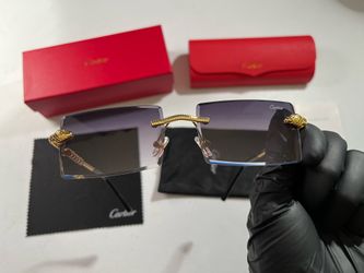 Cartier Black Lenses Gold Frame 140mm