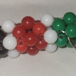 Handmade African Keychain With Kenyan Flag 2.5" Multi Color,Brand New 