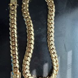 14K gold plated silver chain and bracelet, like new