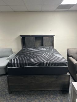 Queen Bed Frame with Hidden Storage Space - Same Day Delivery - No Credit Needed