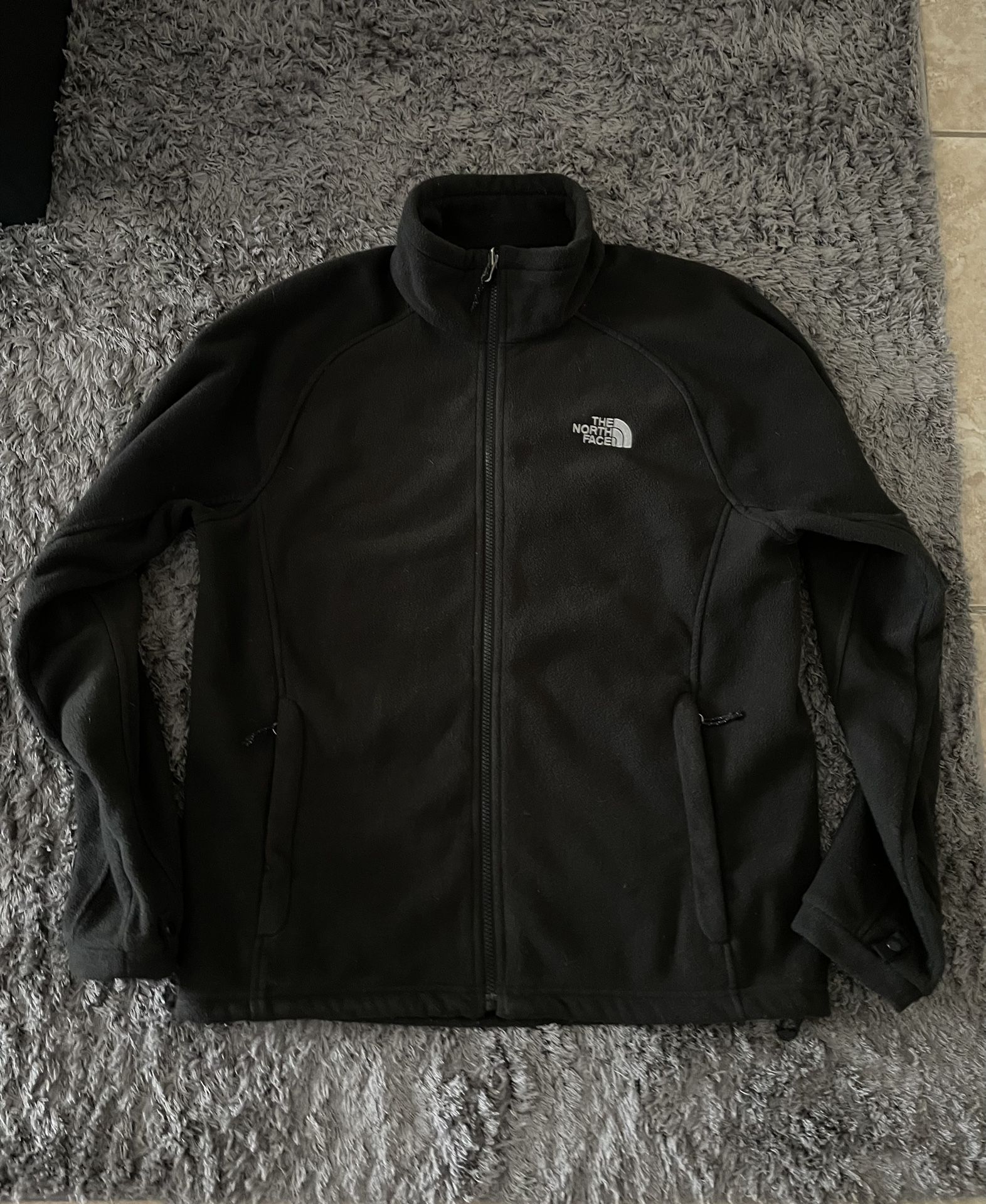 Men’s Medium Black North Face Fleece Jacket