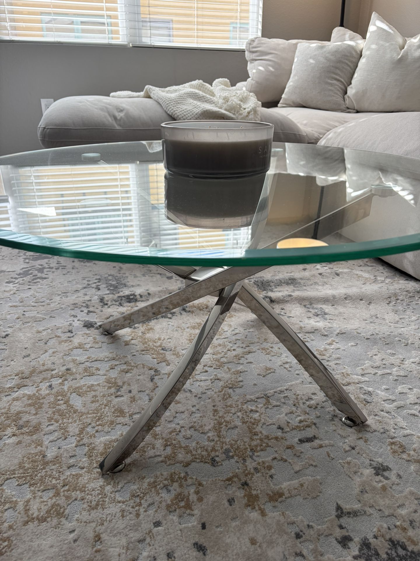 Ayala Glass Top Coffee Table