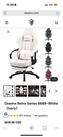 Brand new Dowinx LS-6689A-White gaming chair