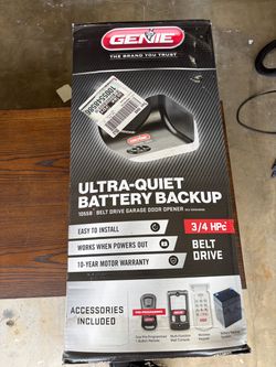 Genie 3/4 hp ultra quiet garage door opener