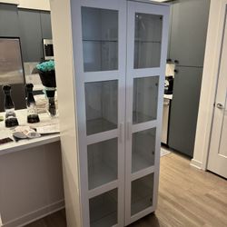 BRIMNES Glass-door cabinet 