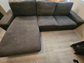 Dark Blue Fabric Sectional Sofa