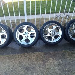 OEM 18" Stagger Rare Mercedes Benz Wheels And Tires 