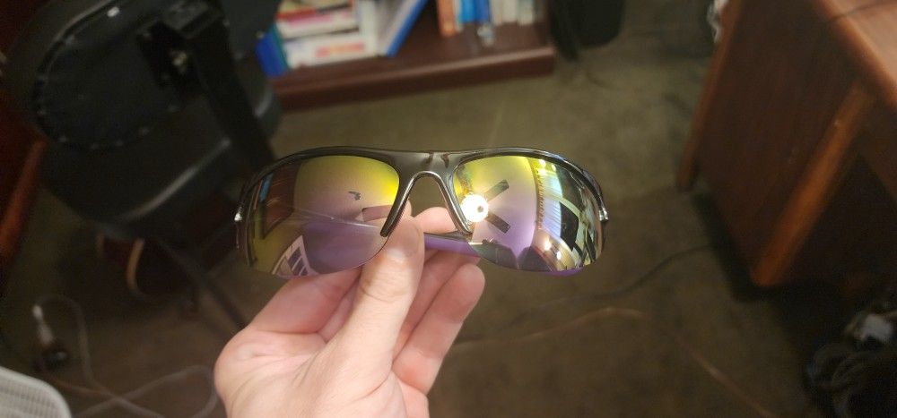 Adult Piranha Purple & Black Half-framed Sports Sunglasses