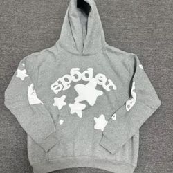 Grey Sp5der Beluga Hoodie | Brand New | Size Small