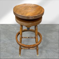 Vintage Adjustable Wooden Stool