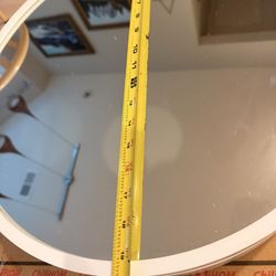 NEW White Round Medicine Cabinet Mirror with Shelves, Bathroom Mirror Cabinet