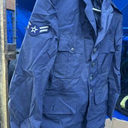 Vintage Air Force Dress Blue Jacket Size 41r