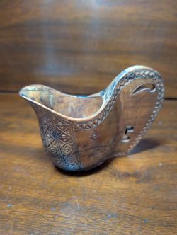 Vintage Hand-Carved Wooden Wedding Cup Scooper
