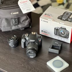 Canon EOS T7 Camera Bundle With Accessories (Like New Condition, Low Shutter Count)