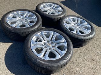 20” stock Chevy silverado gmc Sierra oem rims and tires for lowered truck look