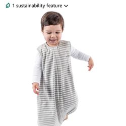 Woolino 4 Season Baby Sleep Bag with feet, Merino Wool and Organic Cotton Walker Sleep Bag Sack 18-36 Months