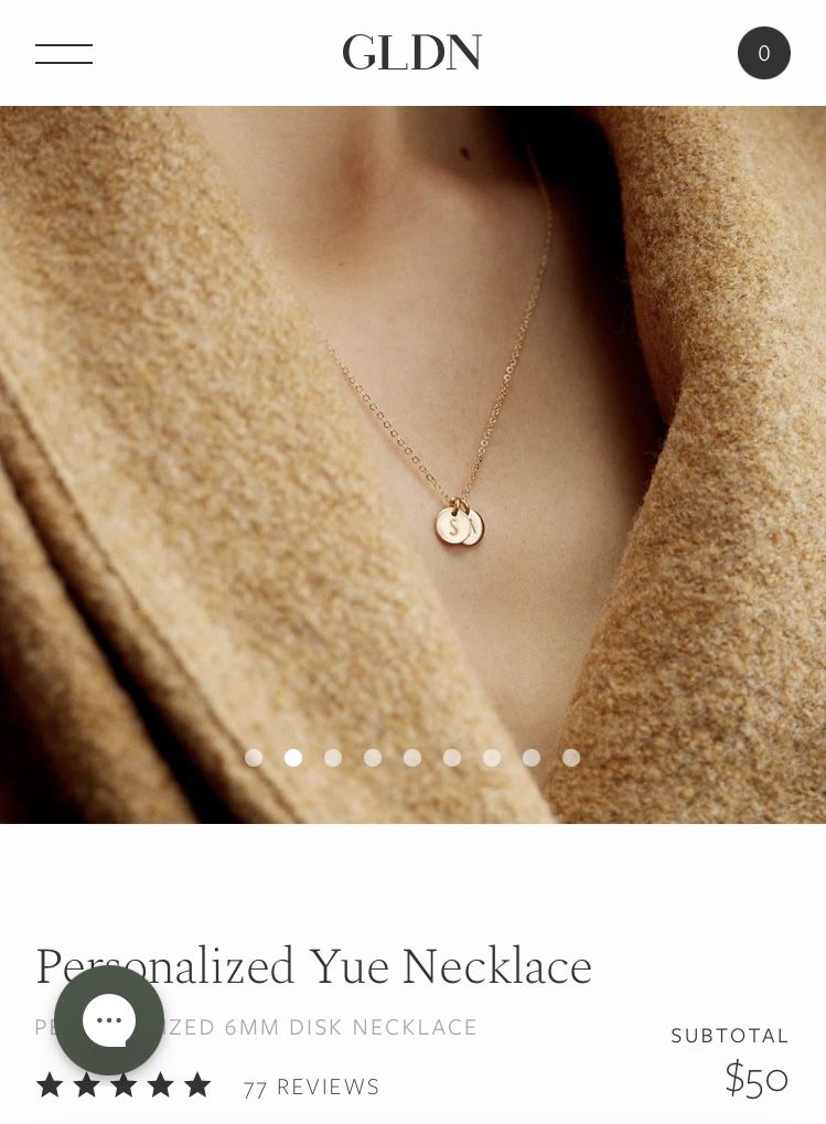 GLDN Yue Necklace + 2” Extender