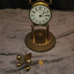 Kundo clock brass missing glass dimensions sold as is