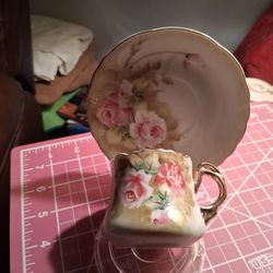 VINTAGE LEFTON CHINA #1151 ROSES TEA CUP AND SAUCER SET 