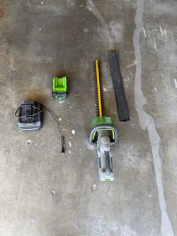 EGO hedge Trimmer, String Trimmer and Battery