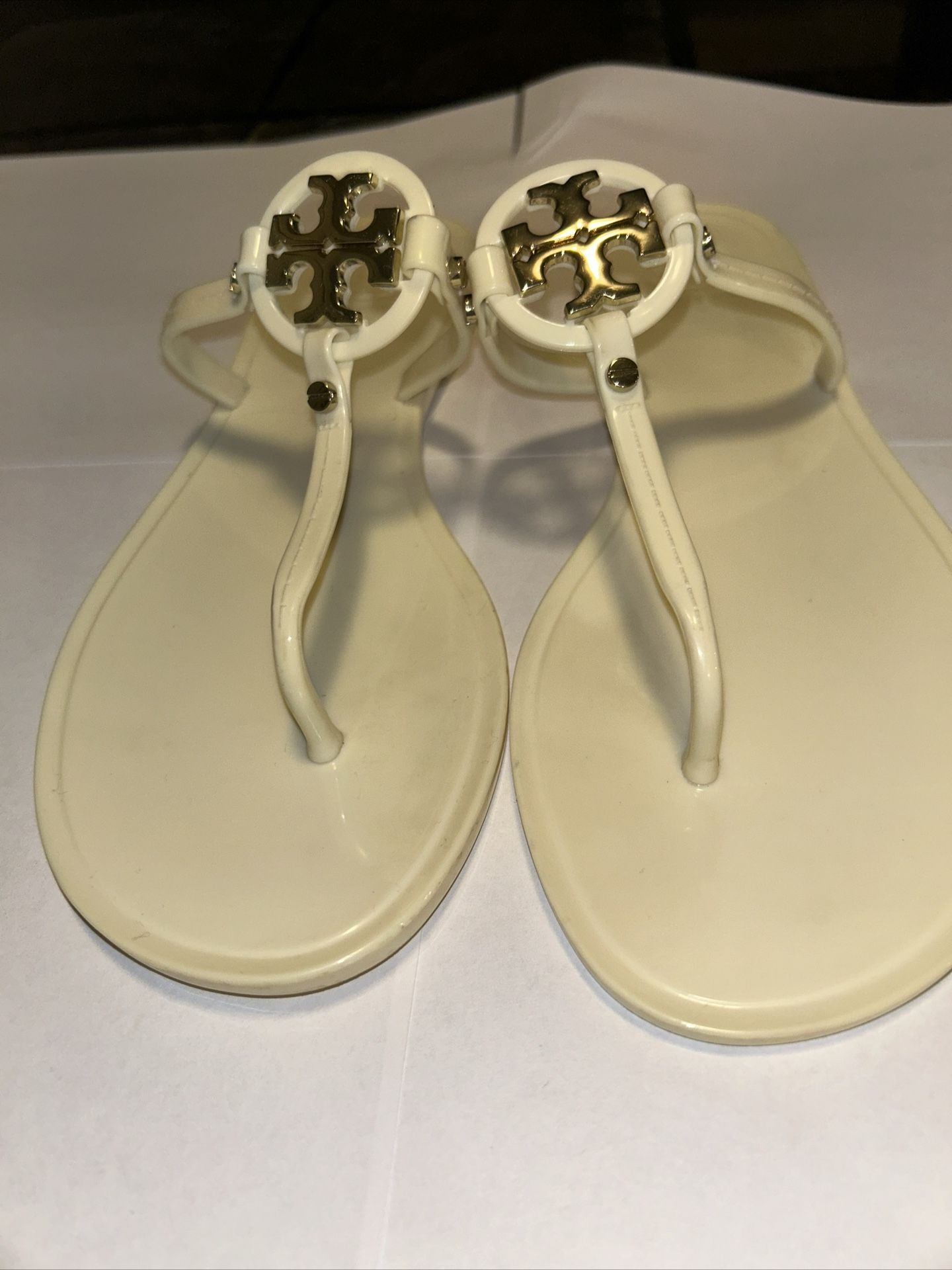 Tory Burch, White Sandal Size 8